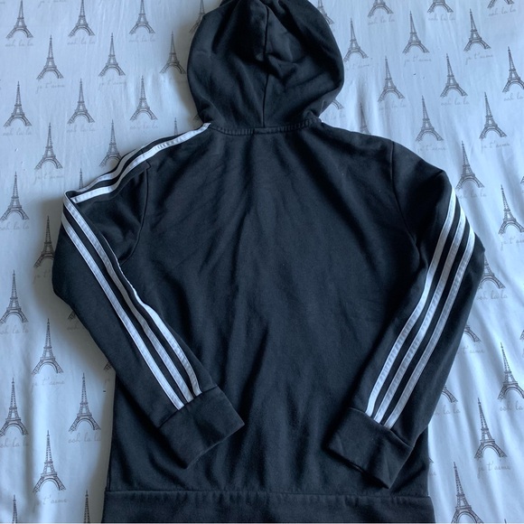 BLACK ADIDAS ZIP UP HOODIE SIZE S WOMENS - Picture 2 of 5